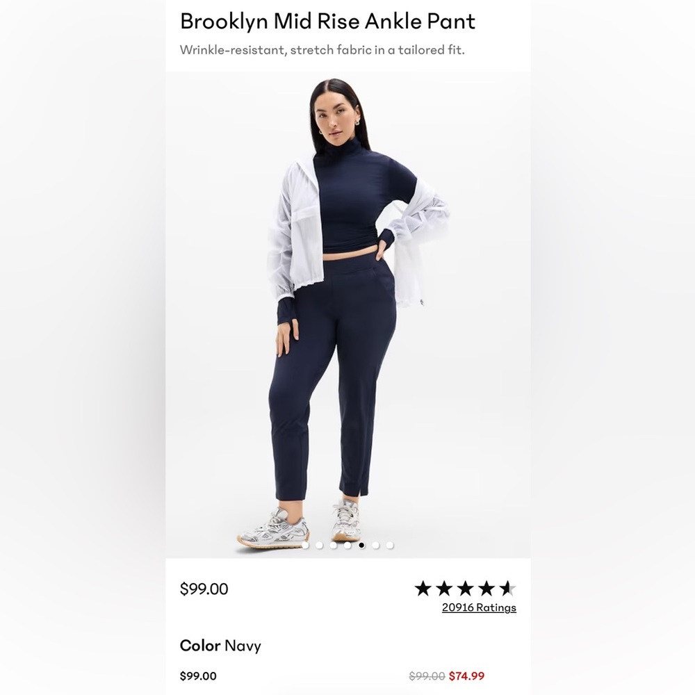 Athleta Navy Ankle Pants
